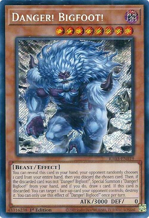 Danger! Bigfoot! (Alternate Art) (Secret Rare) [RA03-EN019] Secret Rare | Black Swamp Games