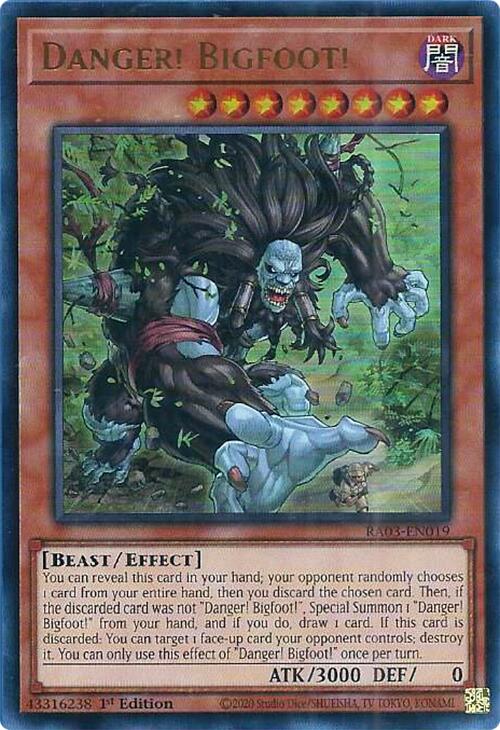 Danger! Bigfoot! (UR) [RA03-EN019] Ultra Rare | Black Swamp Games
