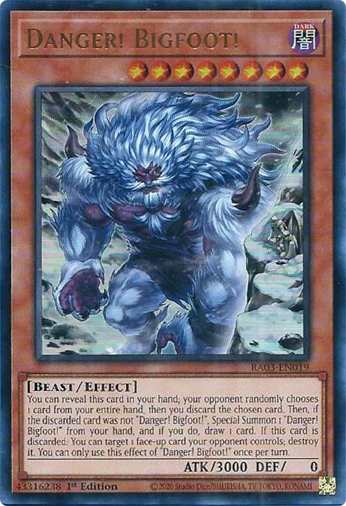 Danger! Bigfoot! (Alternate Art) (UR) [RA03-EN019] Ultra Rare | Black Swamp Games
