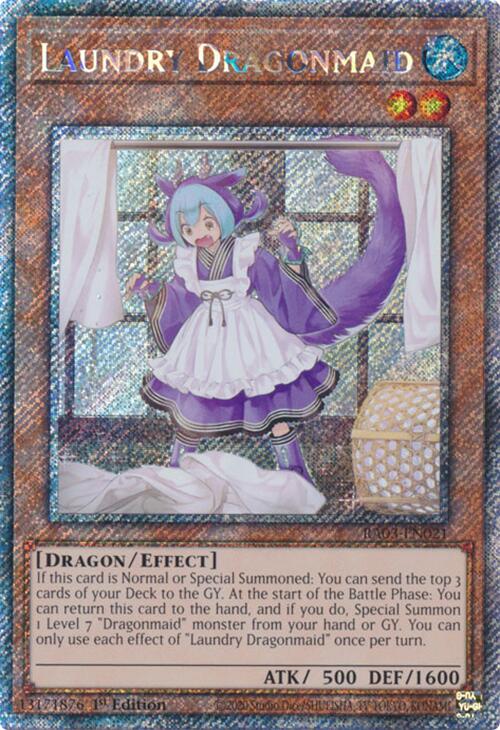 Laundry Dragonmaid (Platinum Secret Rare) [RA03-EN021] Platinum Secret Rare | Black Swamp Games