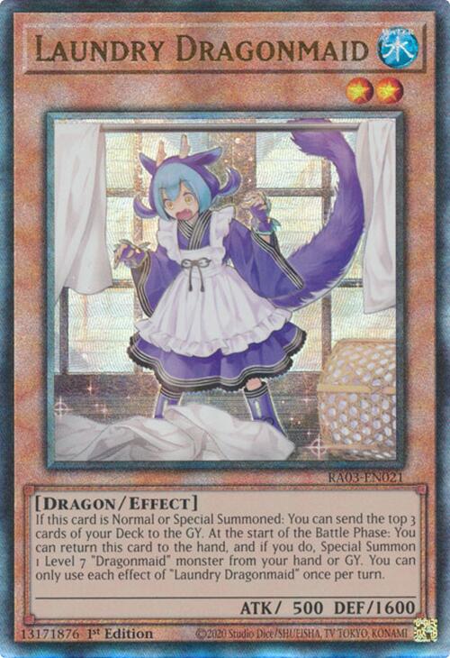 Laundry Dragonmaid (UTR) [RA03-EN021] Prismatic Ultimate Rare | Black Swamp Games