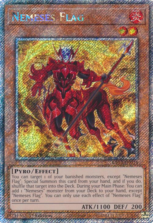 Nemeses Flag (Platinum Secret Rare) [RA03-EN024] Platinum Secret Rare | Black Swamp Games