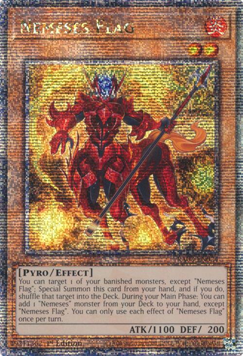 Nemeses Flag (Quarter Century Secret Rare) [RA03-EN024] Quarter Century Secret Rare | Black Swamp Games