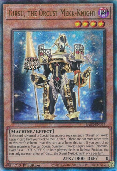 Girsu, the Orcust Mekk-Knight (UTR) [RA03-EN026] Prismatic Ultimate Rare | Black Swamp Games