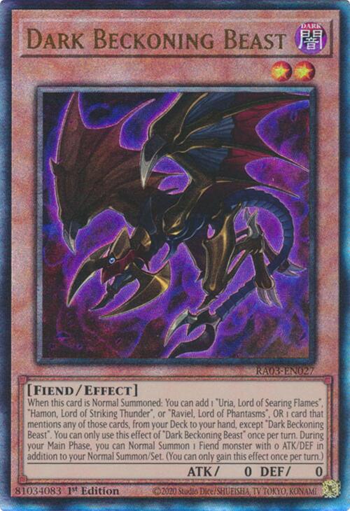 Dark Beckoning Beast (UTR) [RA03-EN027] Prismatic Ultimate Rare | Black Swamp Games