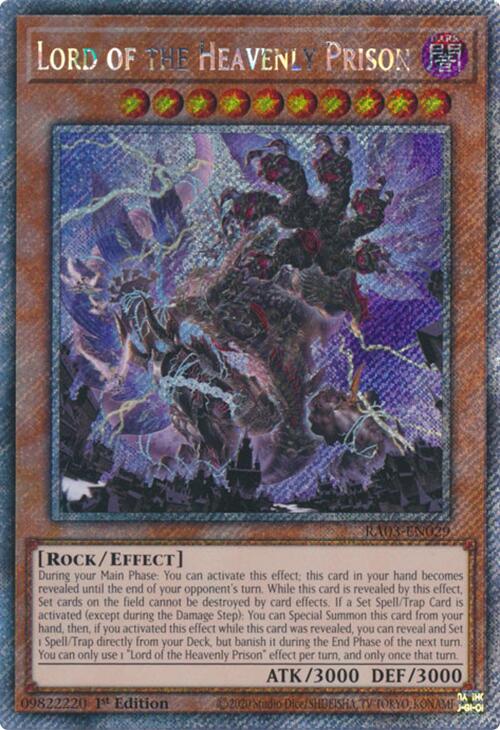 Lord of the Heavenly Prison (Platinum Secret Rare) [RA03-EN029] Platinum Secret Rare | Black Swamp Games