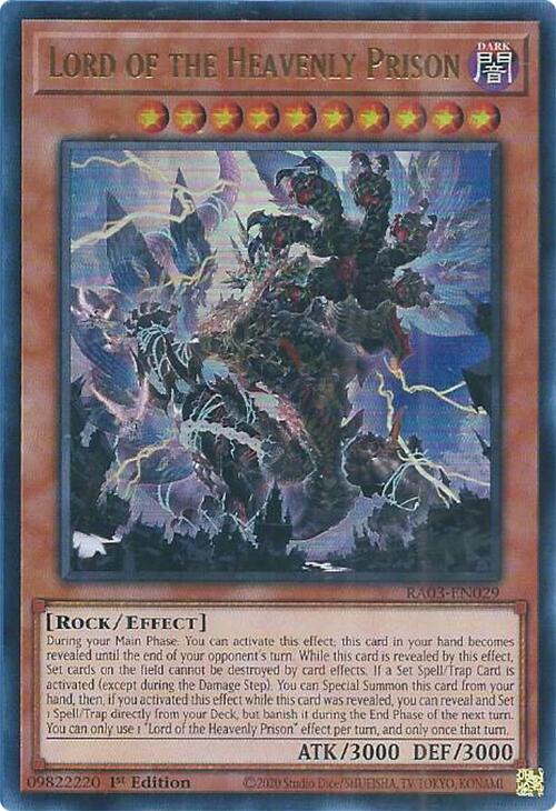 Lord of the Heavenly Prison (UR) [RA03-EN029] Ultra Rare | Black Swamp Games