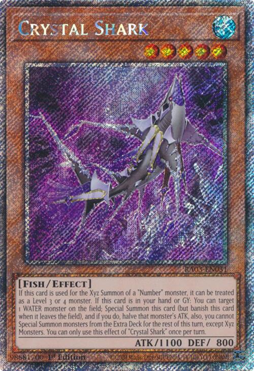 Crystal Shark (Platinum Secret Rare) [RA03-EN031] Platinum Secret Rare | Black Swamp Games