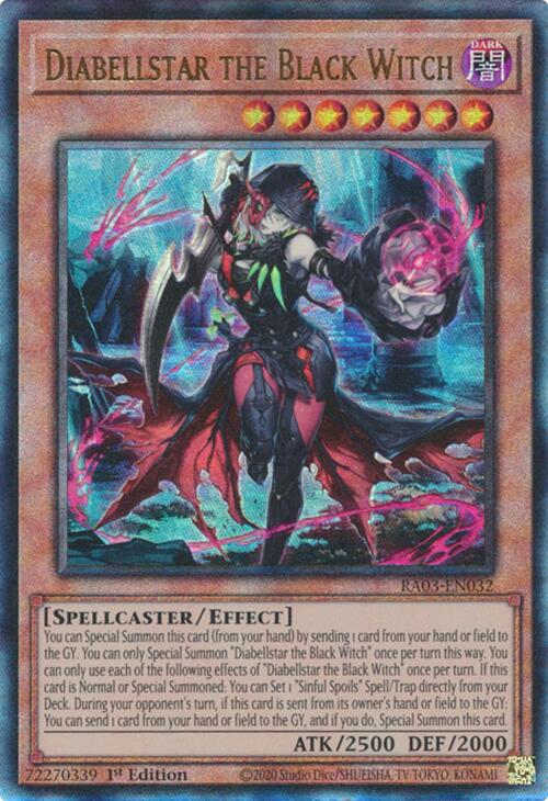 Diabellstar the Black Witch (UTR) [RA03-EN032] Prismatic Ultimate Rare | Black Swamp Games
