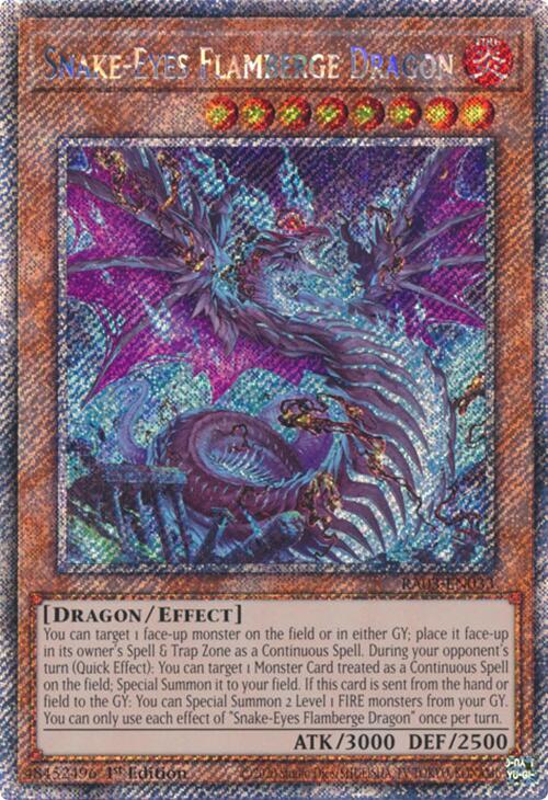 Snake-Eyes Flamberge Dragon (Platinum Secret Rare) [RA03-EN033] Platinum Secret Rare | Black Swamp Games