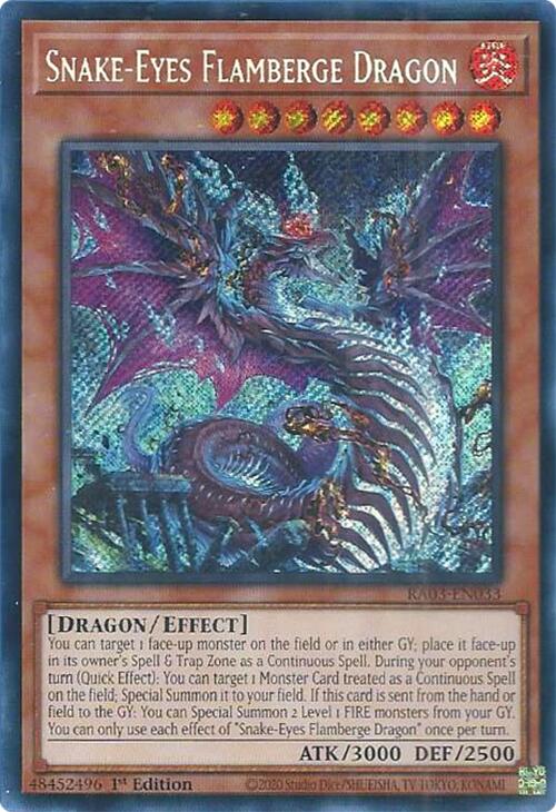 Snake-Eyes Flamberge Dragon (Secret Rare) [RA03-EN033] Secret Rare | Black Swamp Games