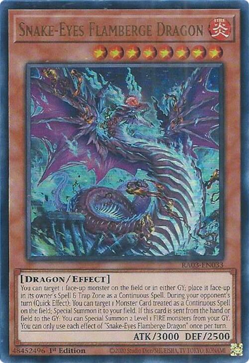 Snake-Eyes Flamberge Dragon (UR) [RA03-EN033] Ultra Rare | Black Swamp Games