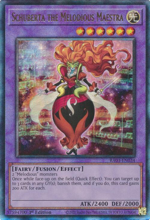Schuberta the Melodious Maestra (UTR) [RA03-EN034] Prismatic Ultimate Rare | Black Swamp Games