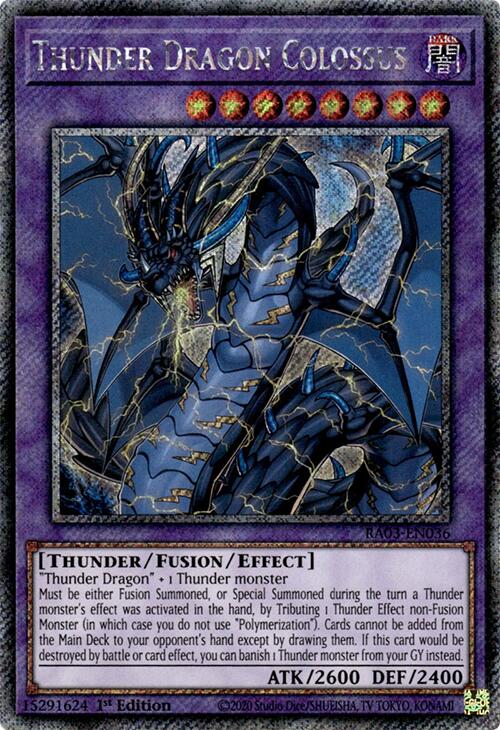 Thunder Dragon Colossus (Platinum Secret Rare) [RA03-EN036] Platinum Secret Rare | Black Swamp Games