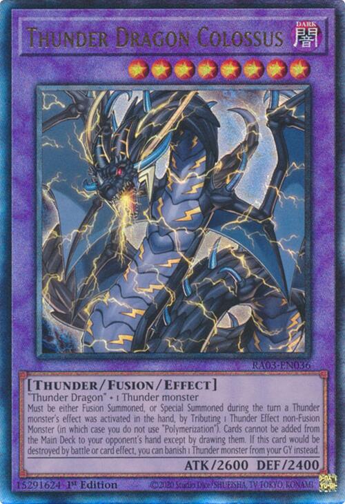 Thunder Dragon Colossus (UTR) [RA03-EN036] Prismatic Ultimate Rare | Black Swamp Games