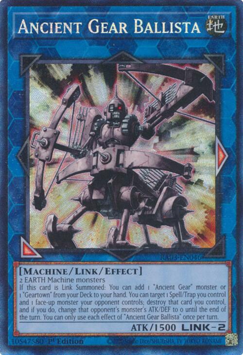 Ancient Gear Ballista (CR) [RA03-EN046] Prismatic Collector's Rare | Black Swamp Games