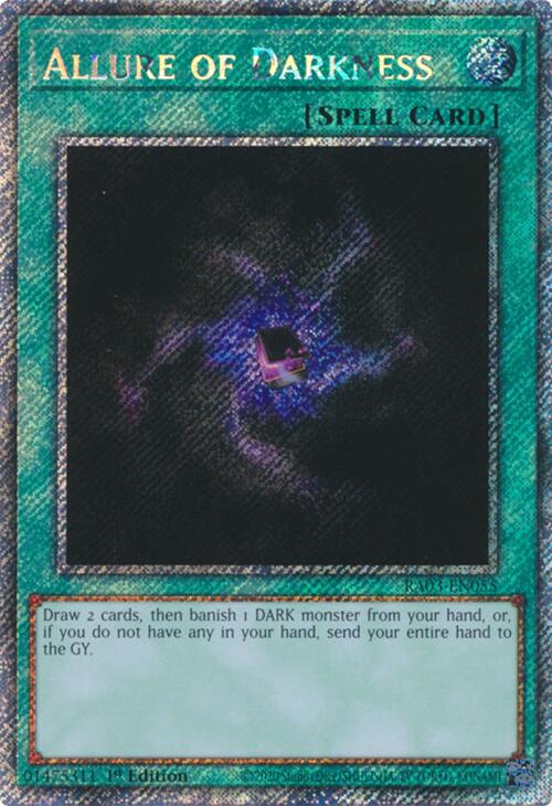 Allure of Darkness (Platinum Secret Rare) [RA03-EN055] Platinum Secret Rare | Black Swamp Games