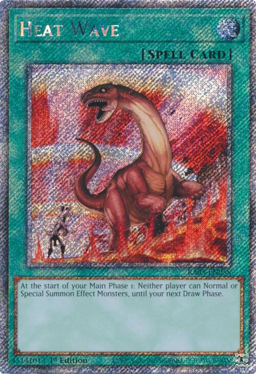 Heat Wave (Platinum Secret Rare) [RA03-EN058] Platinum Secret Rare | Black Swamp Games
