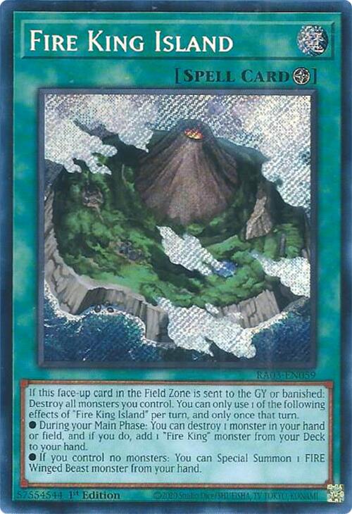 Fire King Island (Secret Rare) [RA03-EN059] Secret Rare | Black Swamp Games