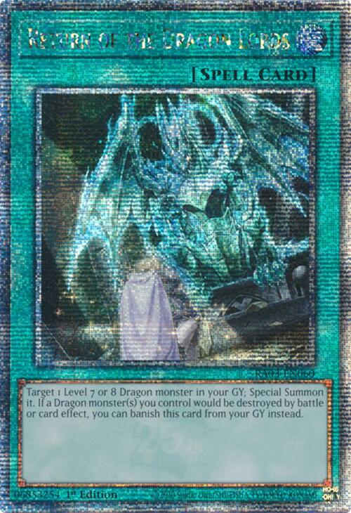 Return of the Dragon Lords (Quarter Century Secret Rare) [RA03-EN060] Quarter Century Secret Rare | Black Swamp Games