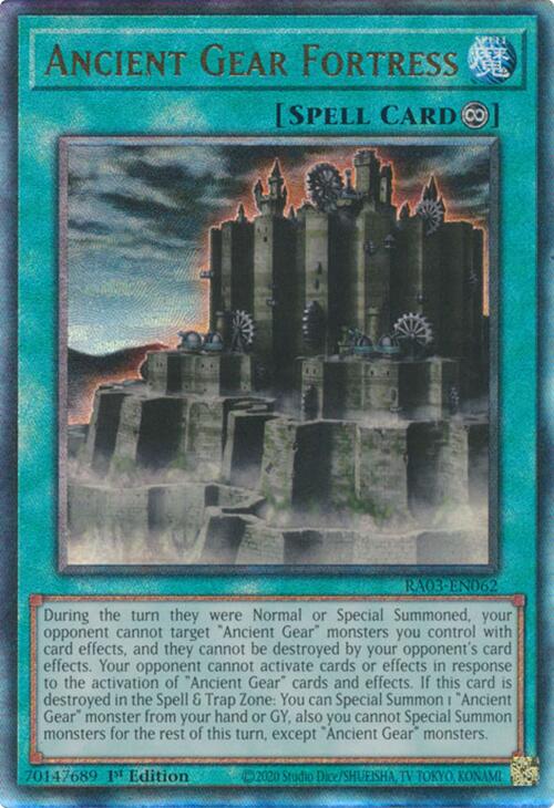 Ancient Gear Fortress (UTR) [RA03-EN062] Prismatic Ultimate Rare | Black Swamp Games