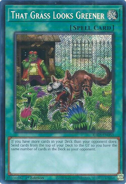 That Grass Looks Greener (Secret Rare) [RA03-EN063] Secret Rare | Black Swamp Games