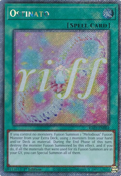 Ostinato (Platinum Secret Rare) [RA03-EN064] Platinum Secret Rare | Black Swamp Games