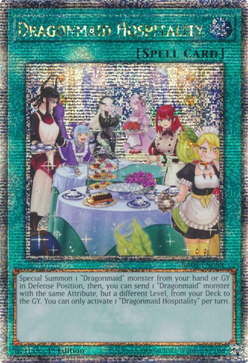 Dragonmaid Hospitality (Alternate Art) (Quarter Century Secret Rare) [RA03-EN068] Quarter Century Secret Rare | Black Swamp Games