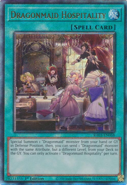 Dragonmaid Hospitality (UTR) [RA03-EN068] Prismatic Ultimate Rare | Black Swamp Games