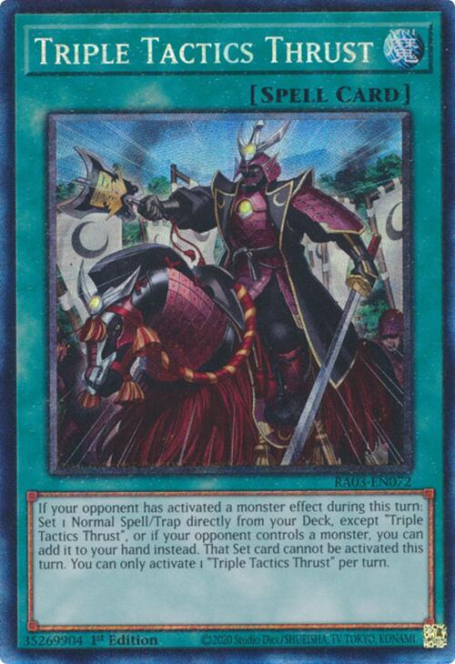 Triple Tactics Thrust (CR) [RA03-EN072] Prismatic Collector's Rare | Black Swamp Games