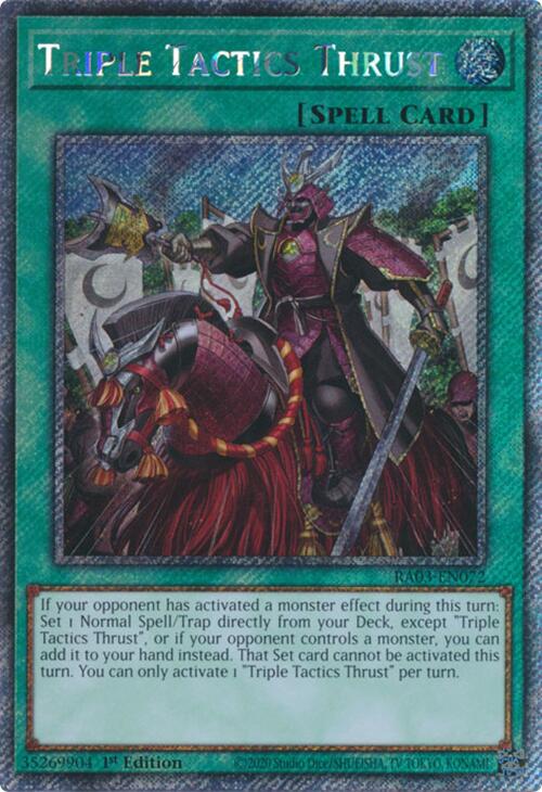Triple Tactics Thrust (Platinum Secret Rare) [RA03-EN072] Platinum Secret Rare | Black Swamp Games
