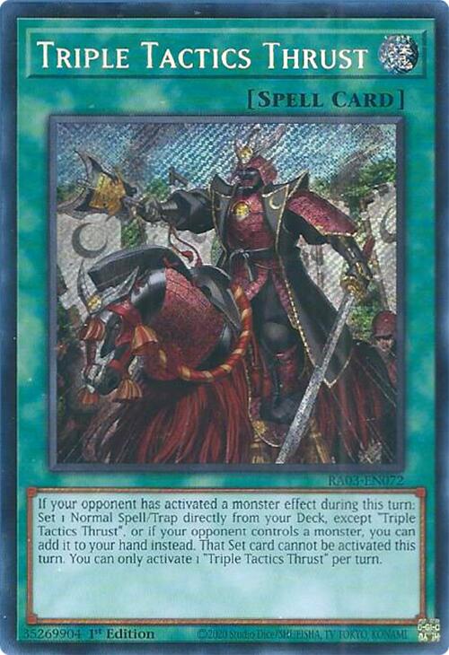 Triple Tactics Thrust (Secret Rare) [RA03-EN072] Secret Rare | Black Swamp Games
