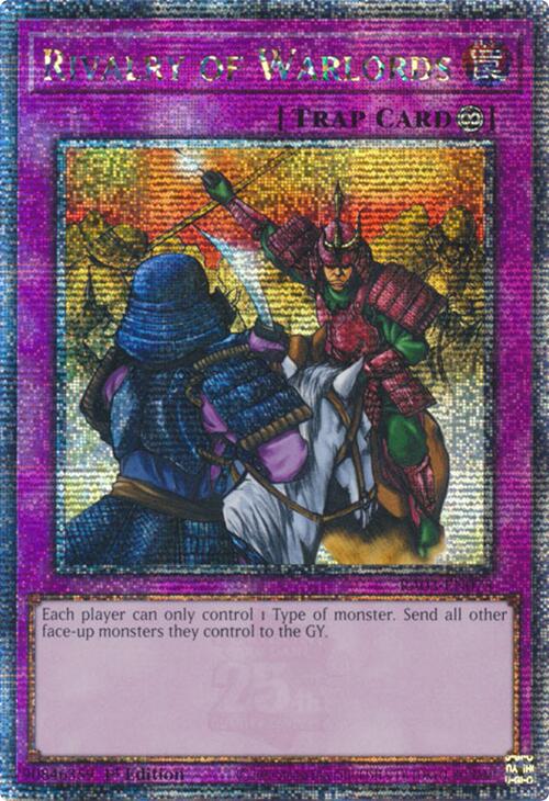 Rivalry of Warlords (Quarter Century Secret Rare) [RA03-EN075] Quarter Century Secret Rare | Black Swamp Games