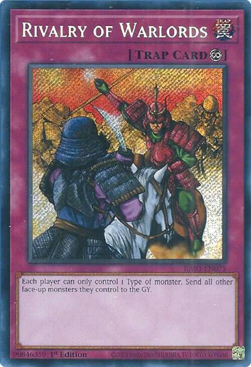 Rivalry of Warlords (Secret Rare) [RA03-EN075] Secret Rare | Black Swamp Games