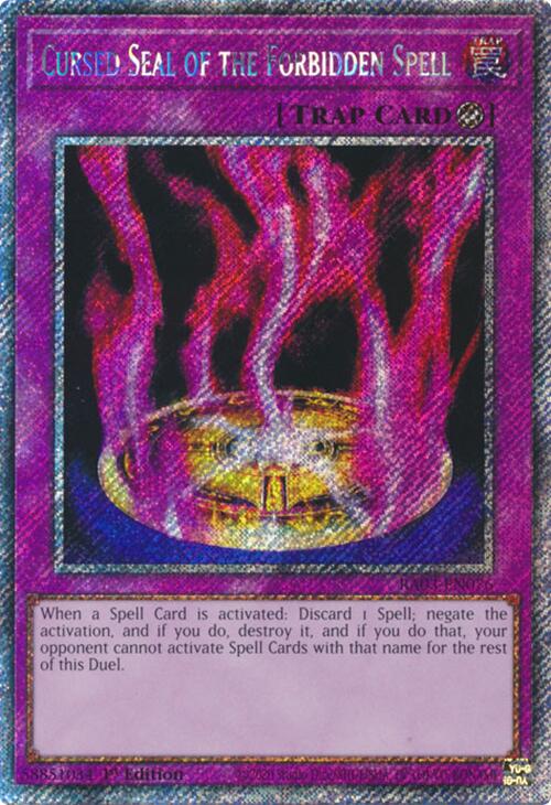 Cursed Seal of the Forbidden Spell (Platinum Secret Rare) [RA03-EN076] Platinum Secret Rare | Black Swamp Games