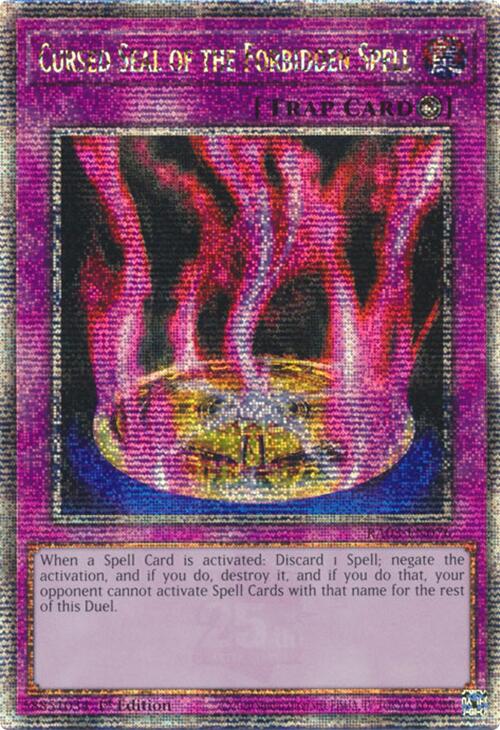 Cursed Seal of the Forbidden Spell (Quarter Century Secret Rare) [RA03-EN076] Quarter Century Secret Rare | Black Swamp Games