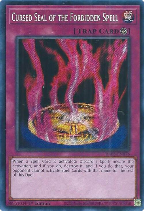 Cursed Seal of the Forbidden Spell (Secret Rare) [RA03-EN076] Secret Rare | Black Swamp Games