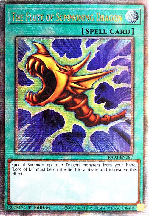 The Flute of Summoning Dragon (Quarter Century Secret Rare) [RA03-EN087] Quarter Century Secret Rare | Black Swamp Games