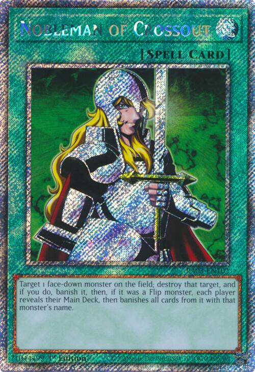 Nobleman of Crossout (Platinum Secret Rare) [RA03-EN102] Platinum Secret Rare | Black Swamp Games