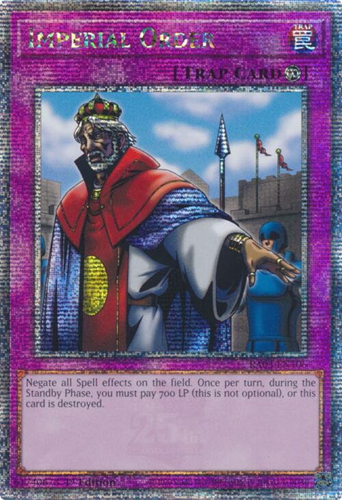 Imperial Order (Quarter Century Secret Rare) [RA03-EN106] Quarter Century Secret Rare | Black Swamp Games