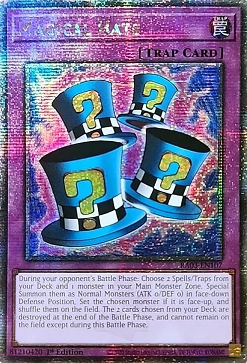 Magical Hats (Quarter Century Secret Rare) [RA03-EN107] Quarter Century Secret Rare | Black Swamp Games