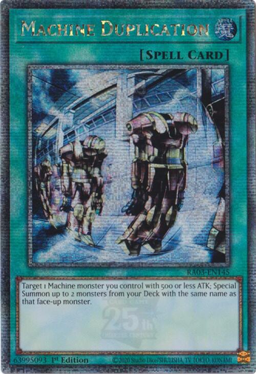 Machine Duplication (Quarter Century Secret Rare) [RA03-EN145] Quarter Century Secret Rare | Black Swamp Games