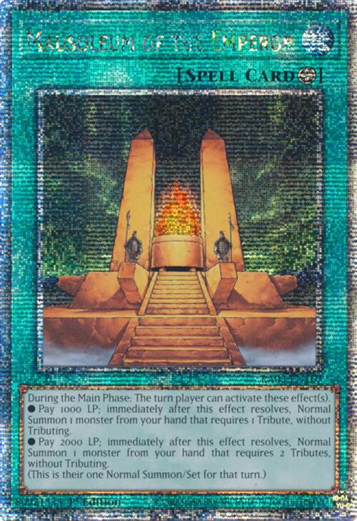 Mausoleum of the Emperor (Quarter Century Secret Rare) [RA03-EN167] Quarter Century Secret Rare | Black Swamp Games