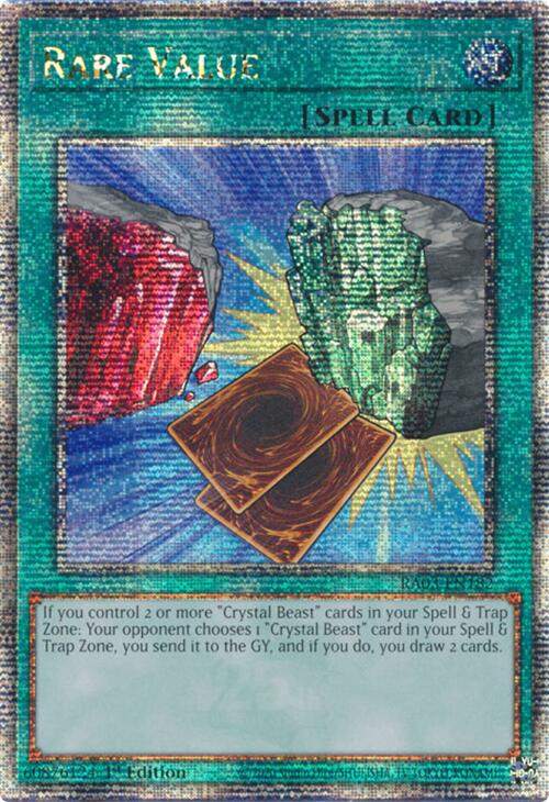 Rare Value (Quarter Century Secret Rare) [RA03-EN182] Quarter Century Secret Rare | Black Swamp Games