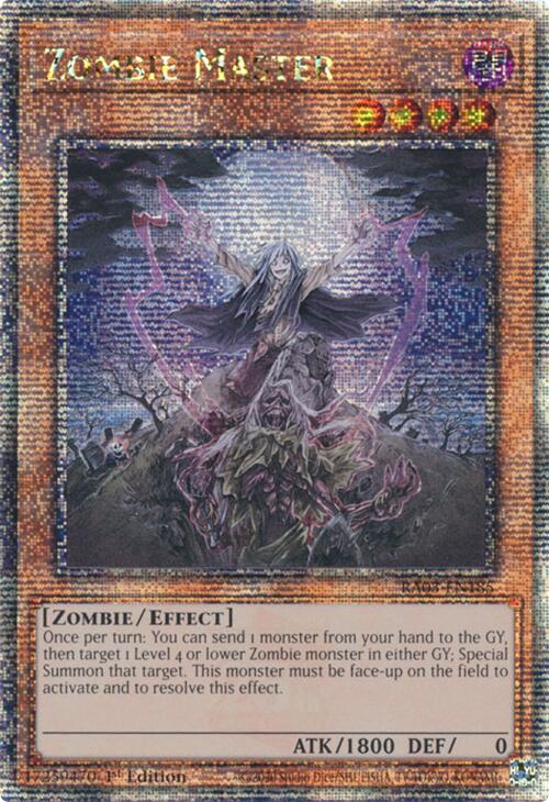 Zombie Master (Quarter Century Secret Rare) [RA03-EN185] Quarter Century Secret Rare | Black Swamp Games