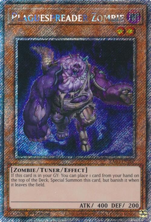 Plaguespreader Zombie (Platinum Secret Rare) [RA03-EN207] Platinum Secret Rare | Black Swamp Games