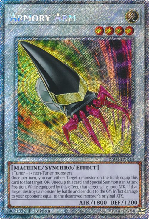 Armory Arm (Platinum Secret Rare) [RA03-EN213] Platinum Secret Rare | Black Swamp Games