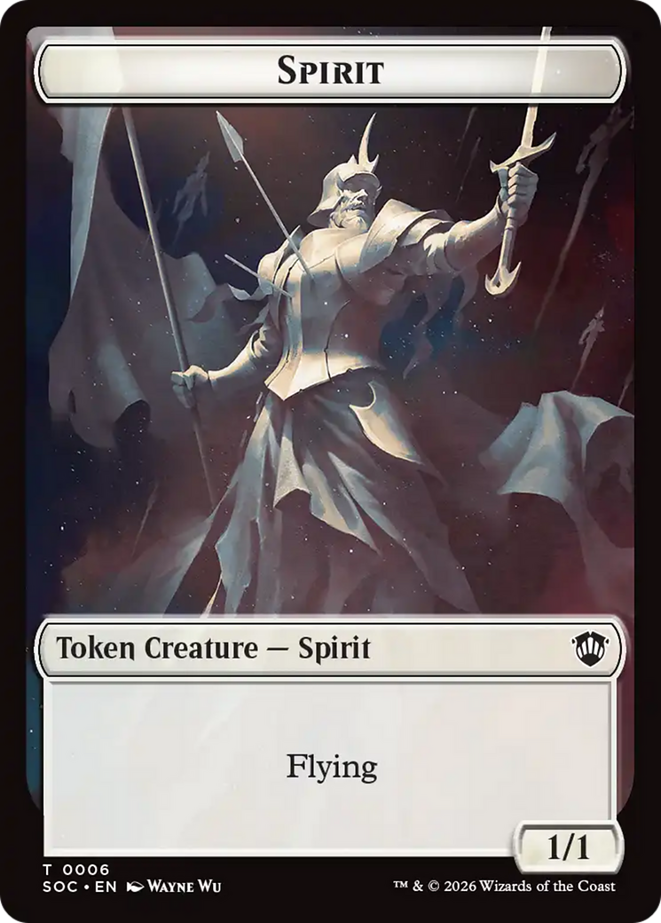 Spirit (0006) // Illusion Double-Sided Token [Secrets of Strixhaven Commander Tokens] | Black Swamp Games