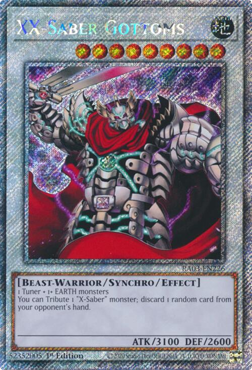 XX-Saber Gottoms (Platinum Secret Rare) [RA03-EN226] Platinum Secret Rare | Black Swamp Games