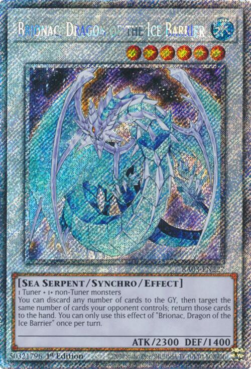 Brionac, Dragon of the Ice Barrier (Platinum Secret Rare) [RA03-EN227] Platinum Secret Rare | Black Swamp Games